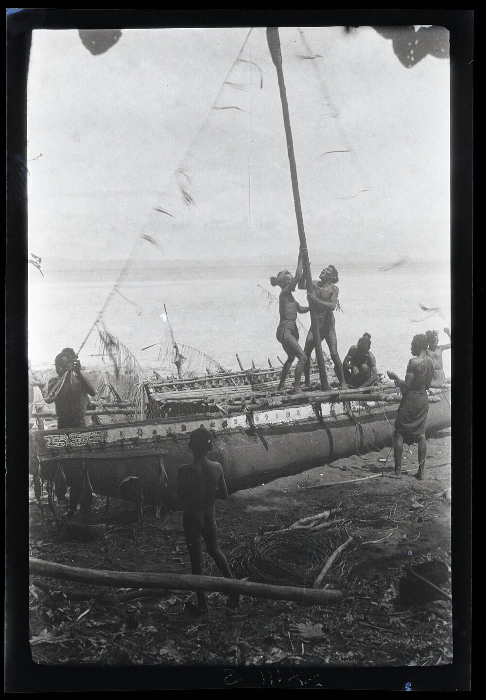 [Manum Island, New Guinea] Mamboti&rsquo;s Canoe. ? Dancing with the Mast