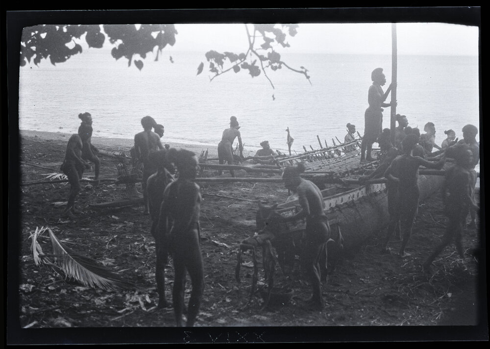 [Manum Island, New Guinea] Mamboti&rsquo;s Canoe. One Stage in the Canoe Making