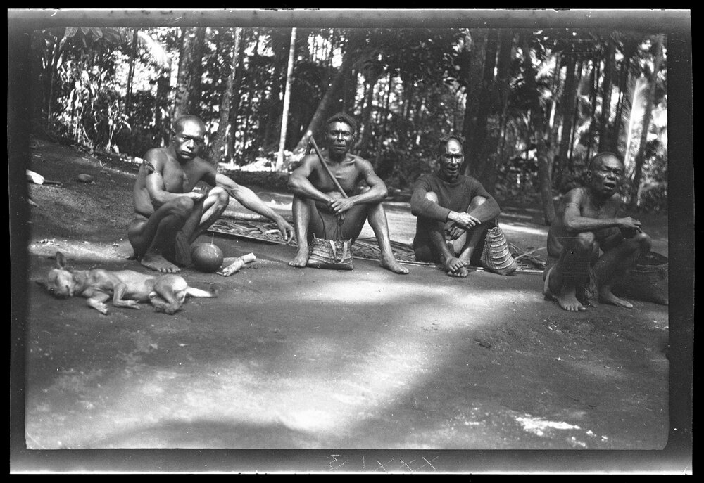 [Manum Island, New Guinea] Visitors Pay a Call of Condolence