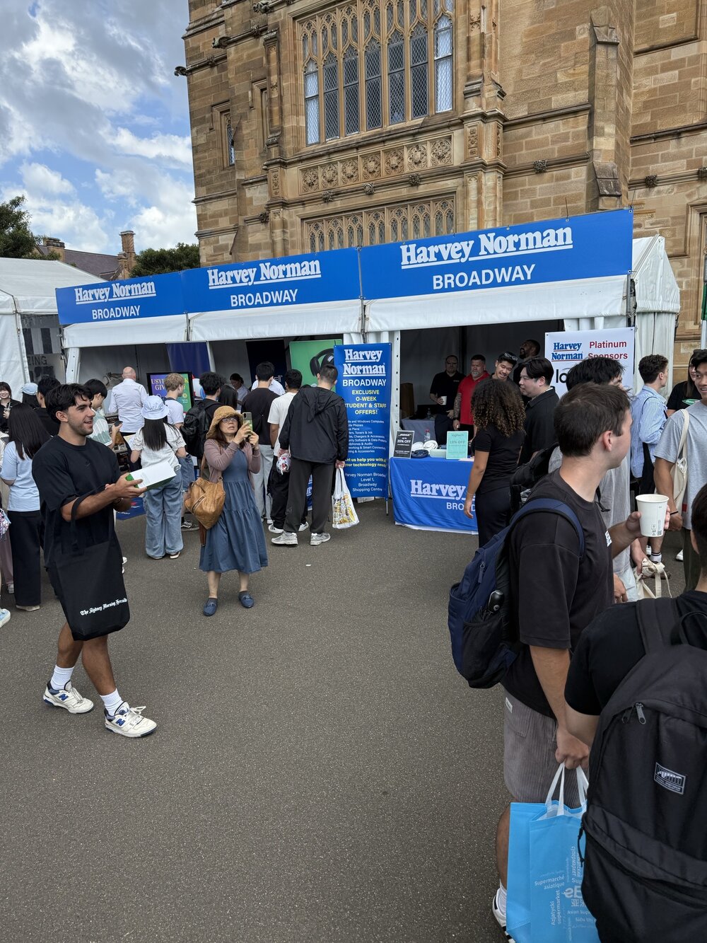 Semester 1 2025 Welcome Fest - Harvey Norman Stall in Front of Quadrangle