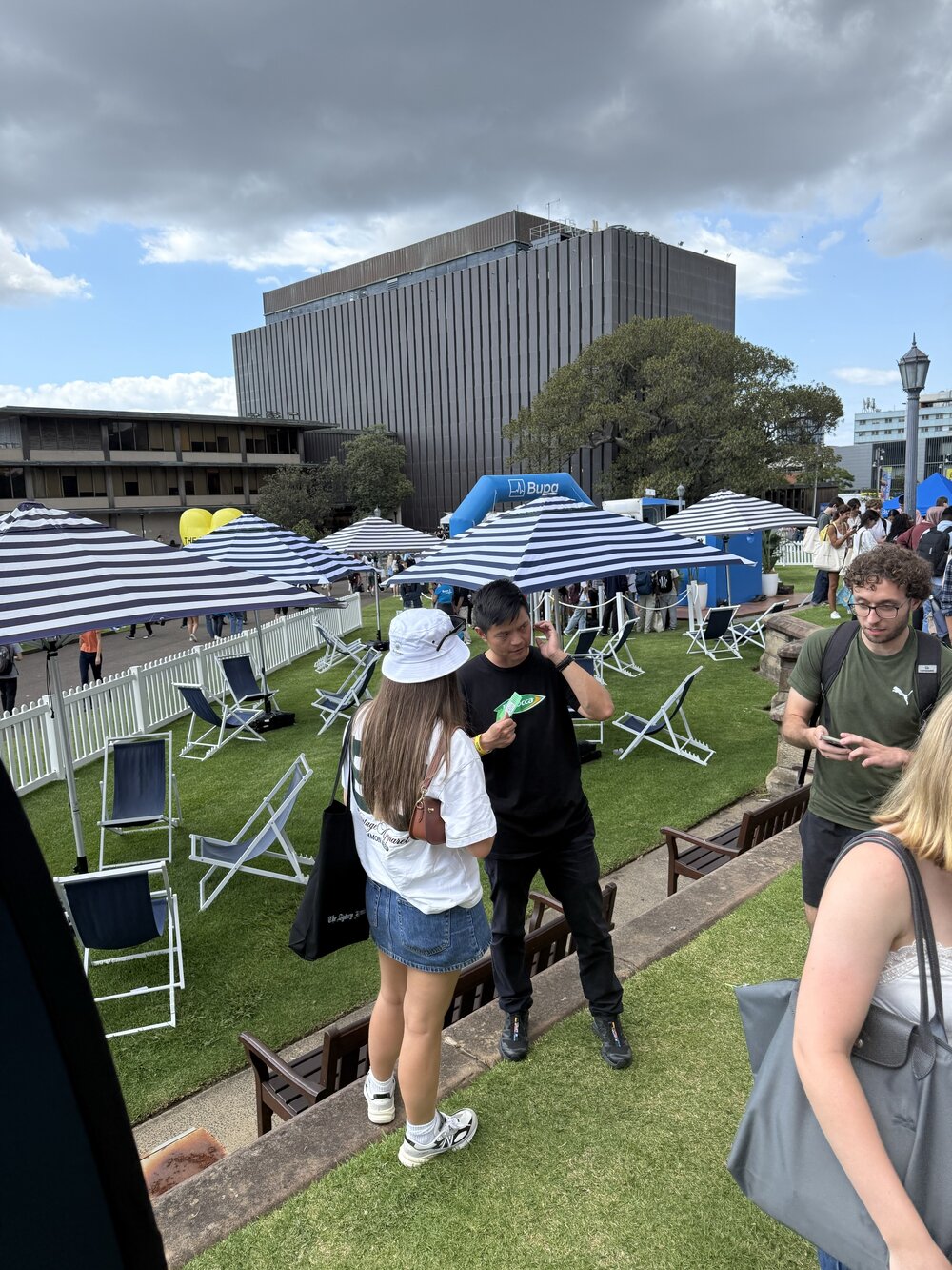 Semester 1 2025 Welcome Fest - Quadrangle Front Lawns Looking Towards Fisher Library