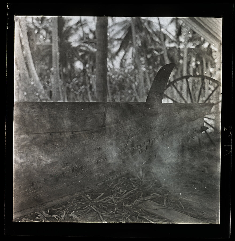 [Narau] Prow of an Old Canoe Showing the Characteristic Horn