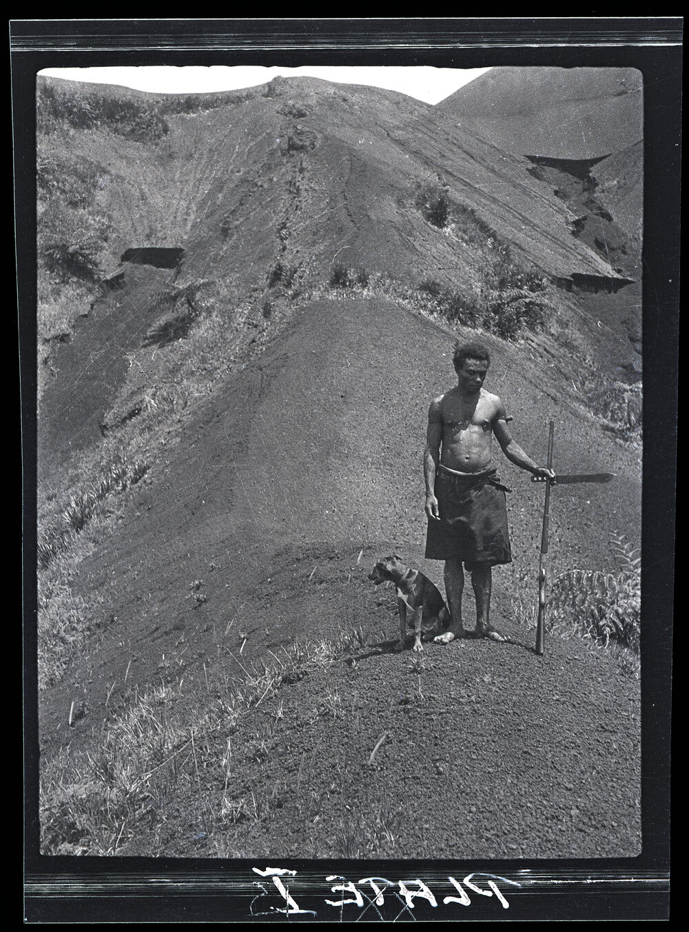 [Manum Island, New Guinea] Joseph on One of the Cinder Slopes