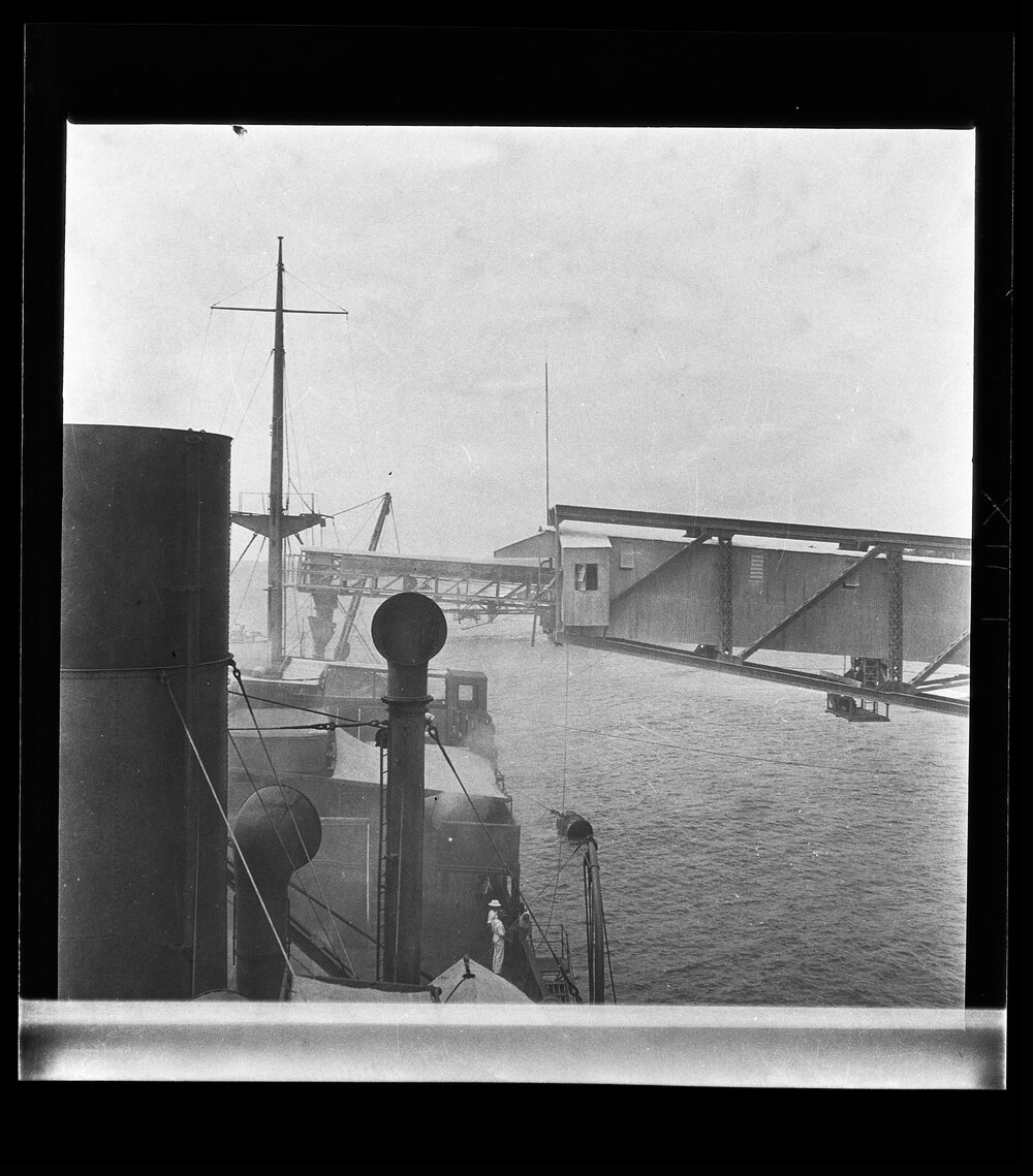 [Narau] Loading Phosphate into the Trentbank. The Right Arm of the Cantilever Loading the Forward Hold.