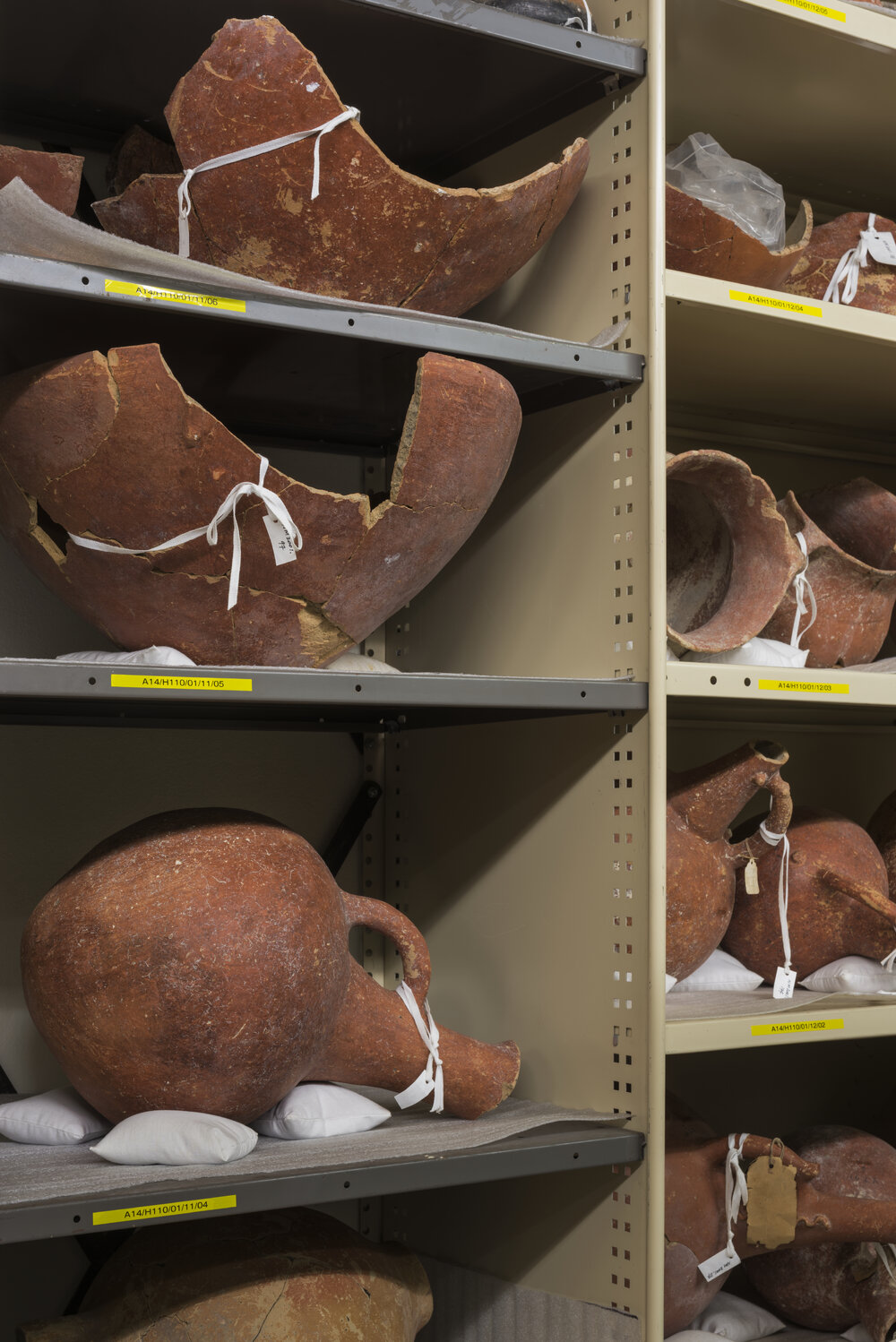 Pots on Shelves in the Nicholson Museum Store