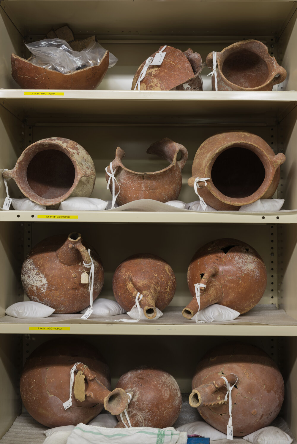 Pots on Shelves in the Nicholson Museum Store