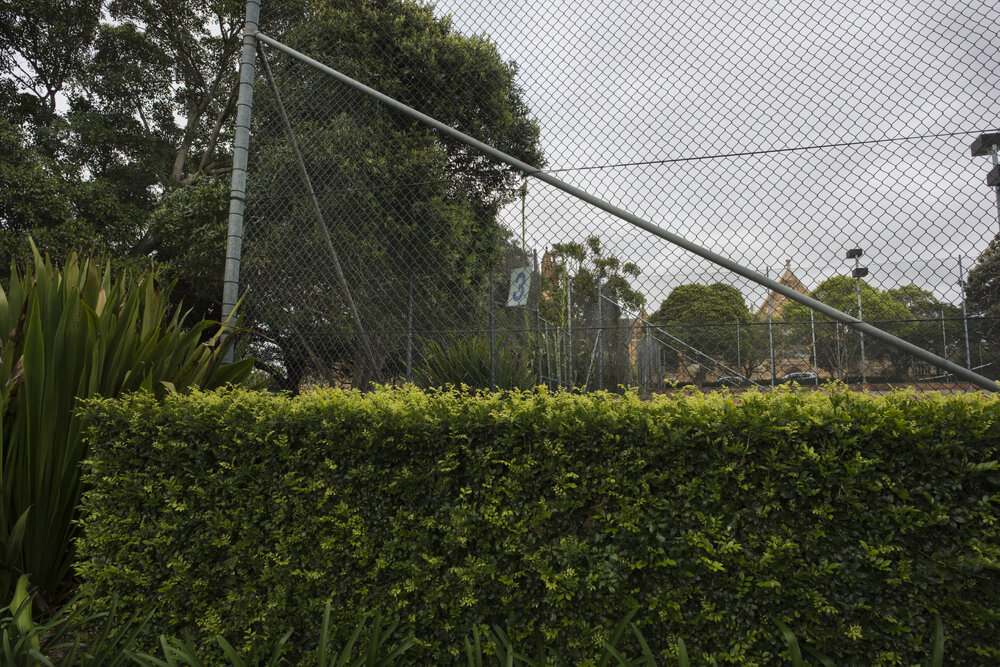 View of Tennis Courts on the Chau Chak Wing Museum Site