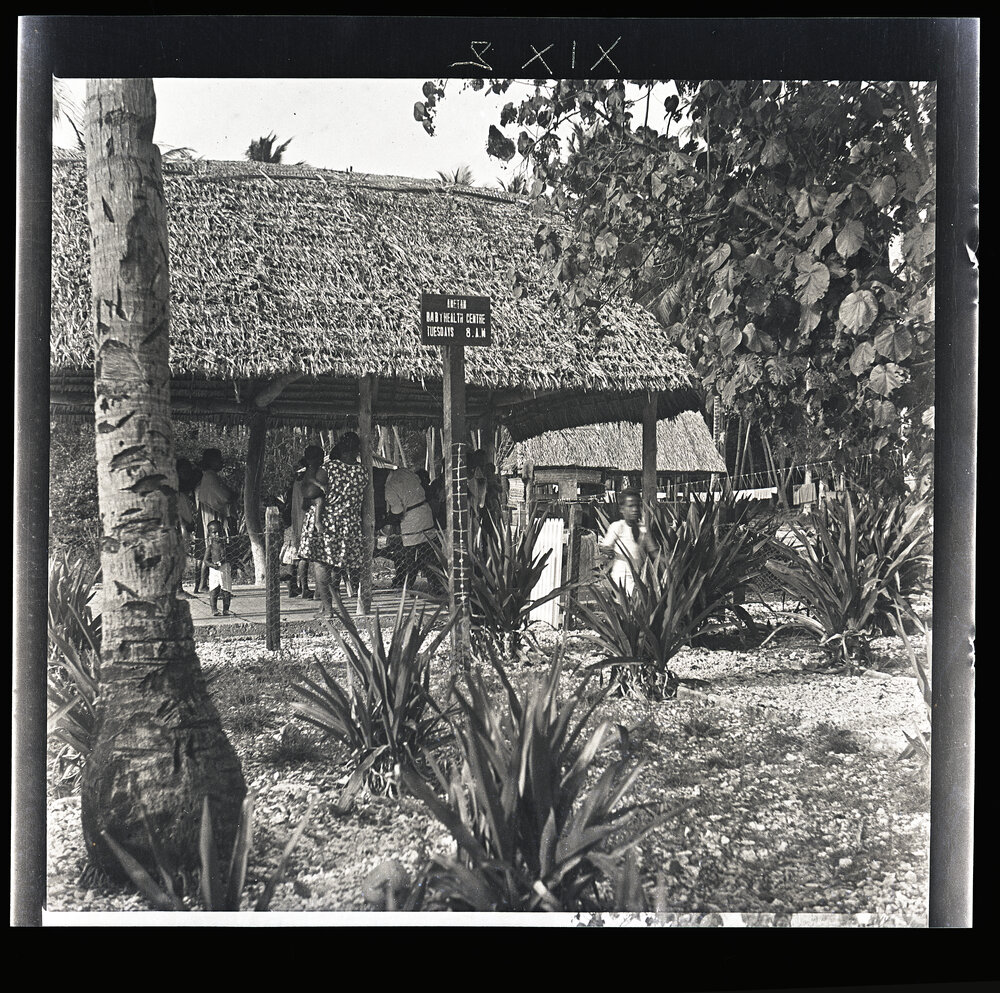 [Narau] Sister Murray at the Baby Health Centre in Anetan