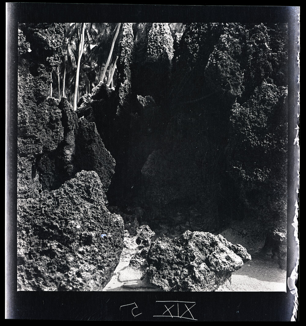 [Narau] Stone Representation of Emenea when she Gave Birth to Gob (From the Sea-ward Side)