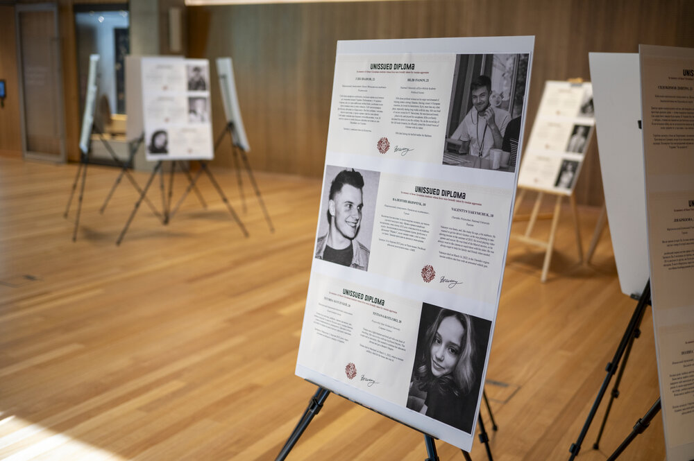 Unissued Diplomas Exhibition and Opening by Ukraine's Ambassador to Australia HE Vasyl Myroshnychenko