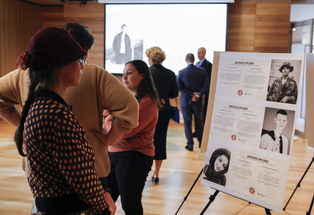 Unissued Diplomas Exhibition and Opening by Ukraine's Ambassador to Australia HE Vasyl Myroshnychenko