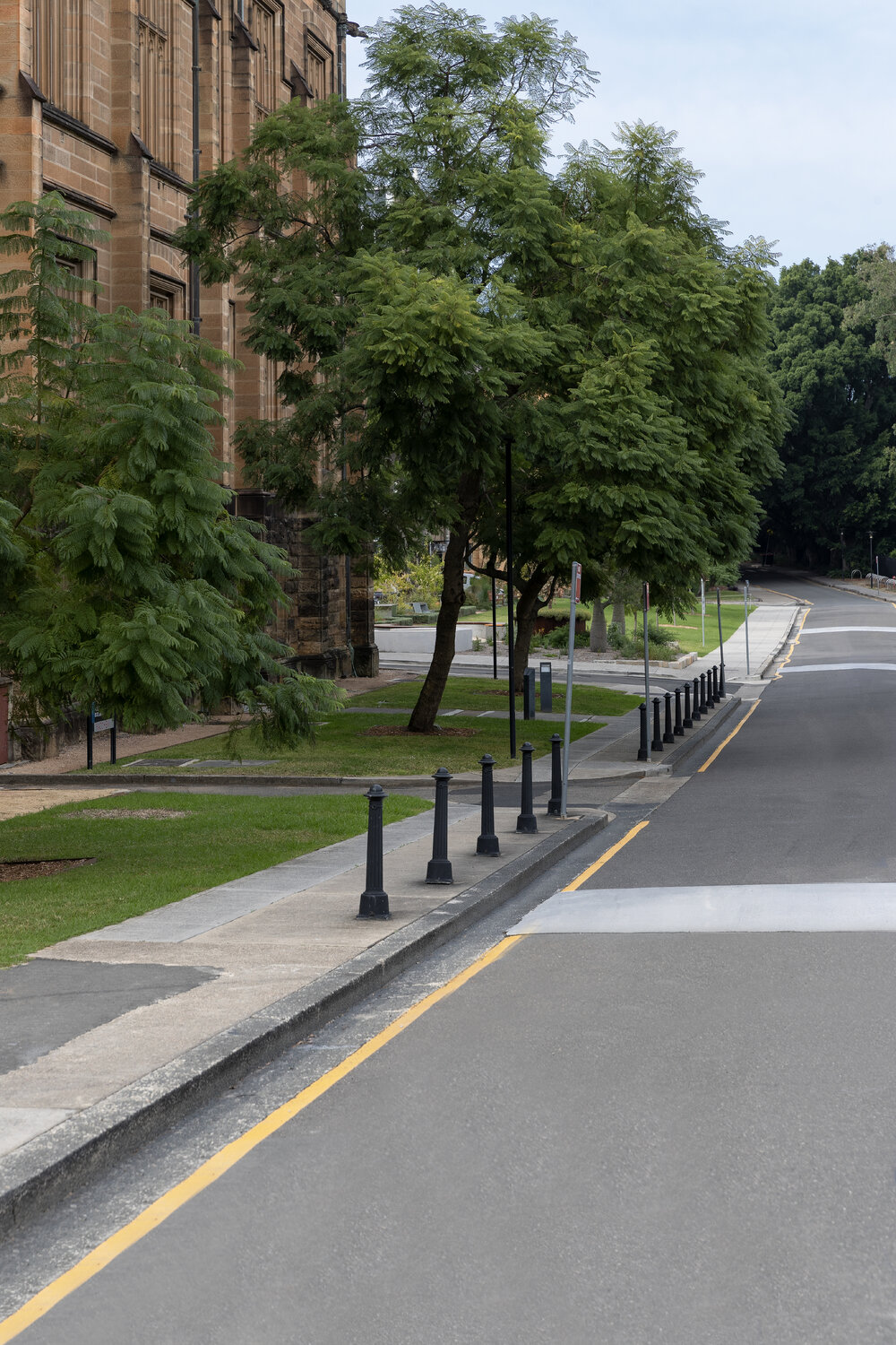 Fisher Road Looking Towards Anderson Stuart Building