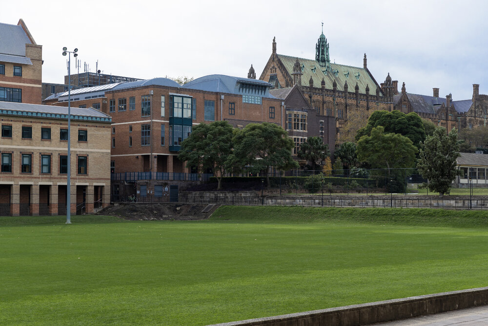 View of The Square, Education Building, Manning House and MacLaurin Hall