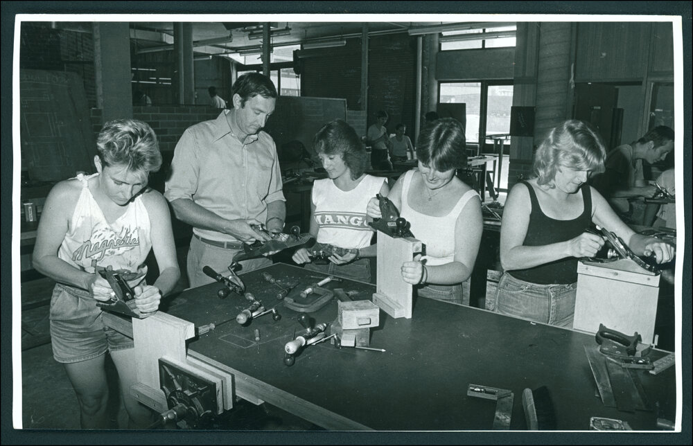 Women Learning Carpentry Skills in Faculty of Architecture Workshop