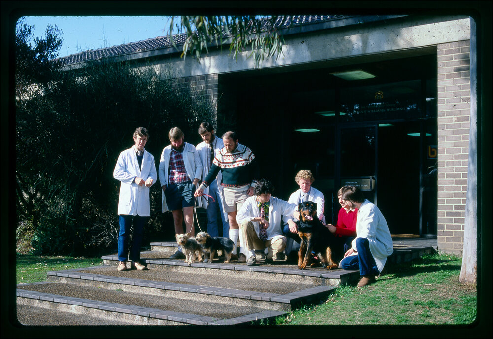 Group Outside the Veterinary Hospital and Clinic