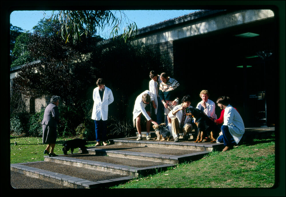 Group Outside the Veterinary Hospital and Clinic