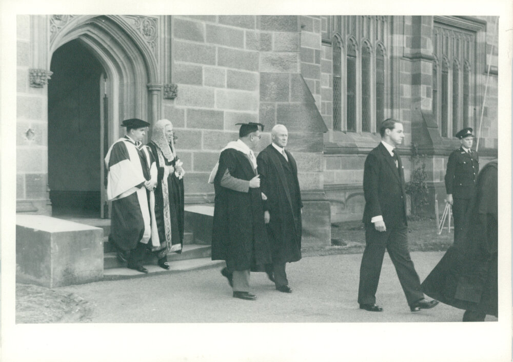 Ad Eundem Gradum Degrees Conferred Upon the Rt. Hon. Viscount Jowitt and Dean Erwin Griswold, Academic Procession