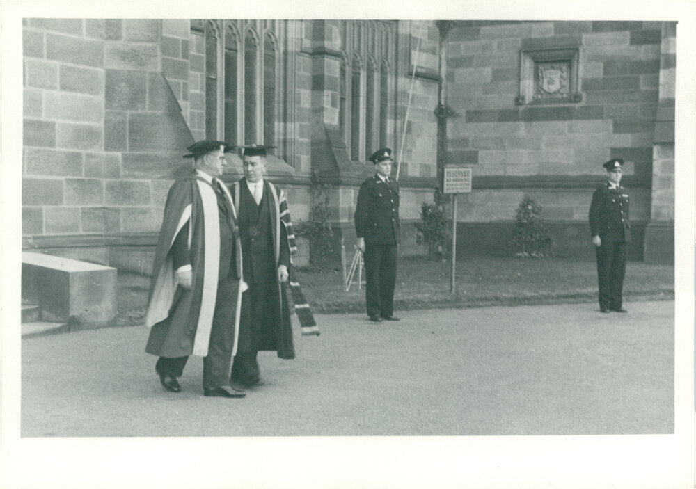Ad Eundem Gradum Degrees Conferred Upon the Rt. Hon. Viscount Jowitt and Dean Erwin Griswold, Academic Procession