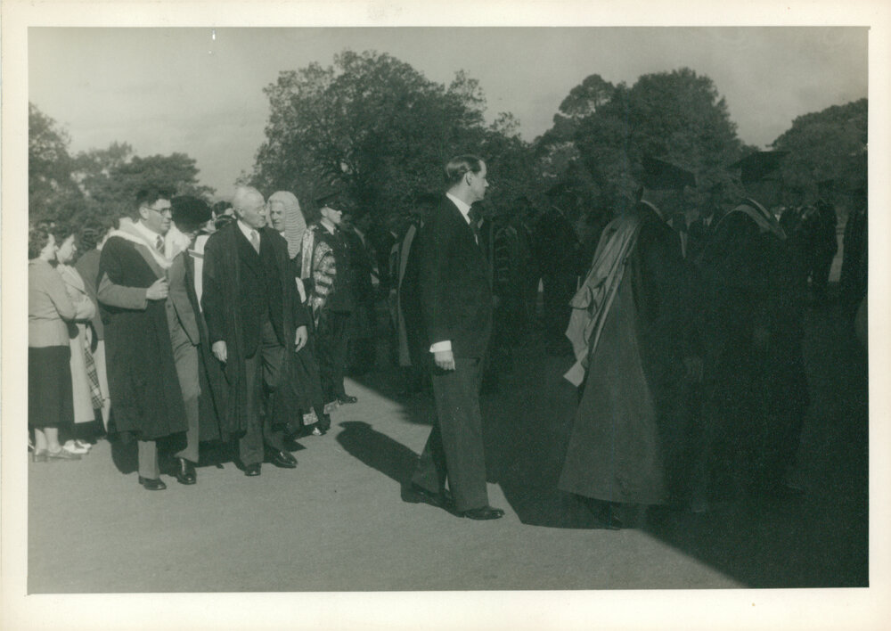 Ad Eundem Gradum Degrees Conferred Upon the Rt. Hon. Viscount Jowitt and Dean Erwin Griswold, Academic Procession