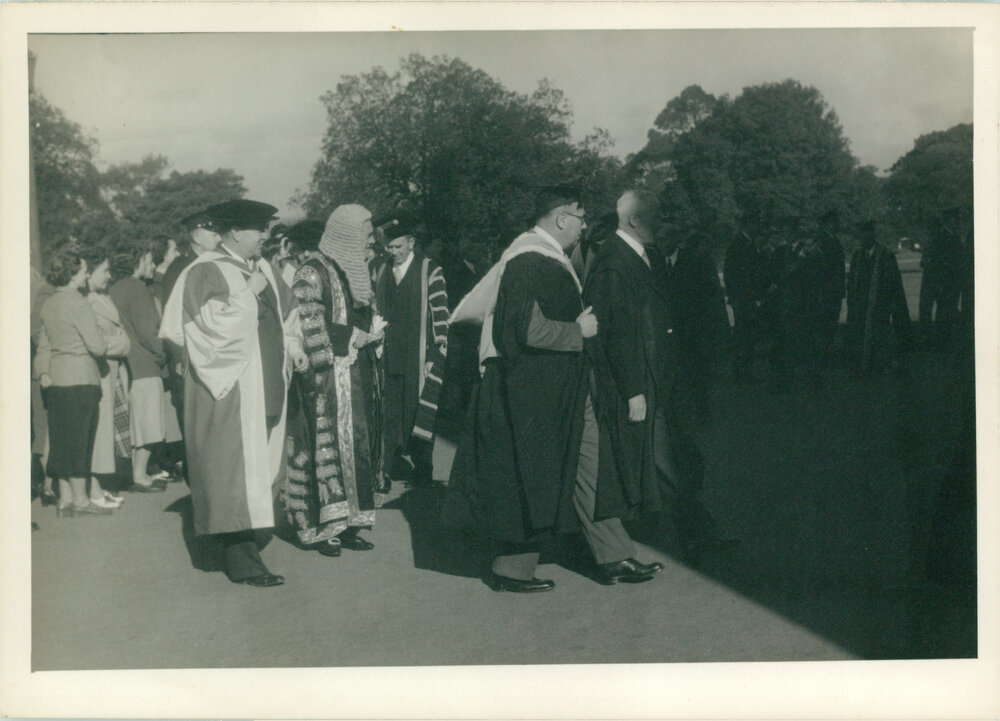 Ad Eundem Gradum Degrees Conferred Upon the Rt. Hon. Viscount Jowitt and Dean Erwin Griswold, Academic Procession
