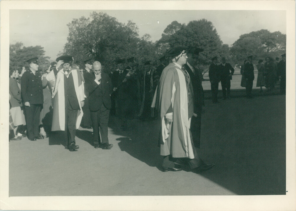 Ad Eundem Gradum Degrees Conferred Upon the Rt. Hon. Viscount Jowitt and Dean Erwin Griswold, Academic Procession