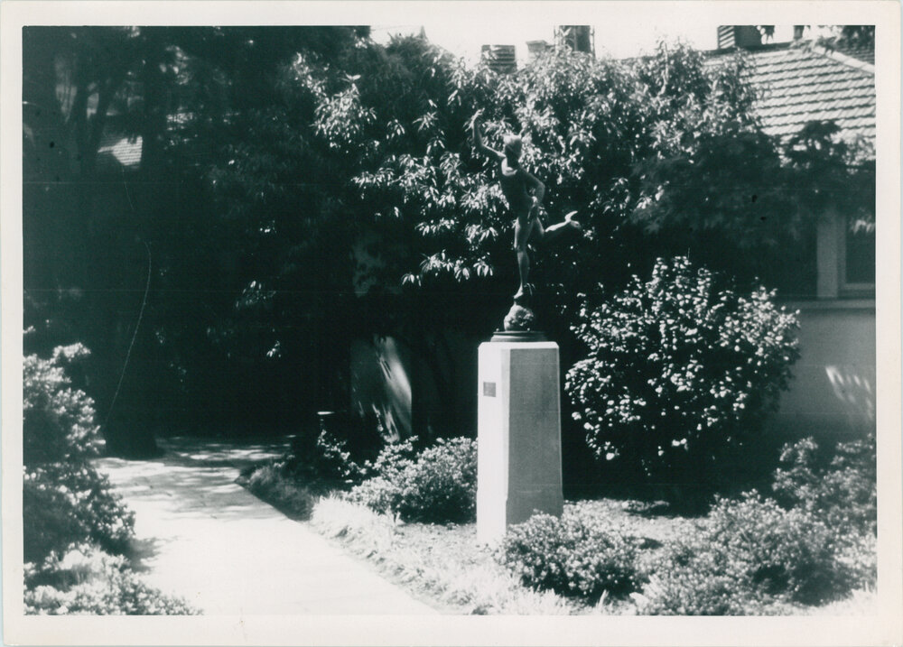 Bronze Statue in the Vice Chancellor's Quadrangle
