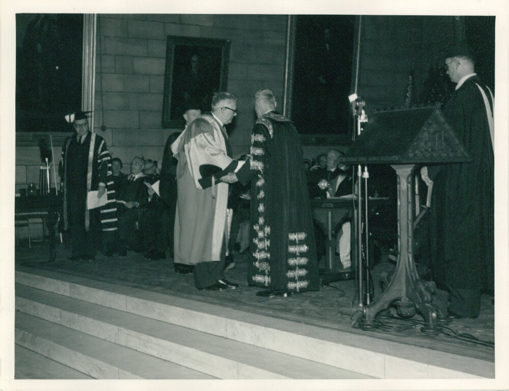 Centenary Celebrations - Conferring of Honorary Degree upon Herbert Vere Evatt, Q.C.