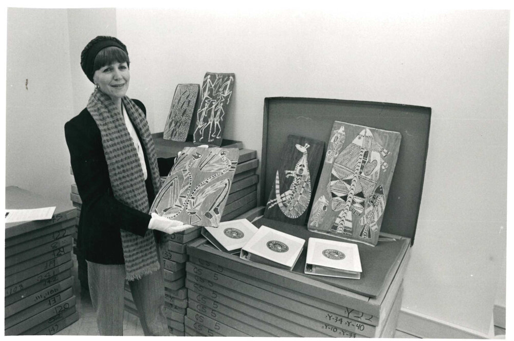 Bernice Murphy from Museum of Contemporary Art (MCA) with Arnott's Collection