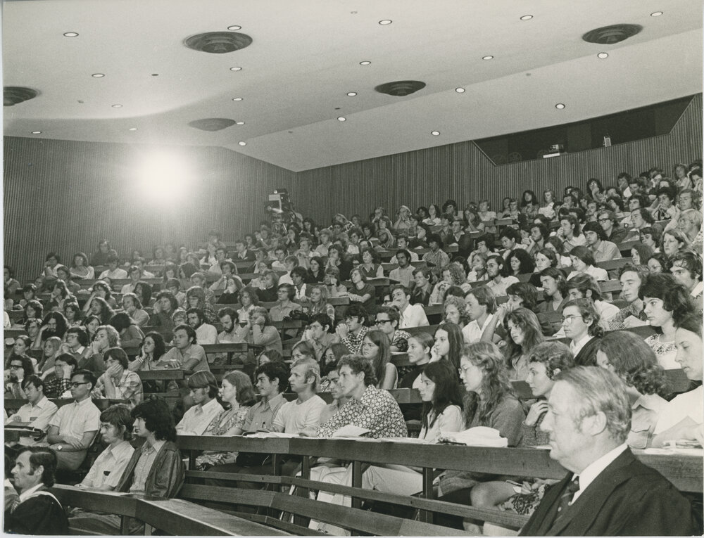 Sir Hermann Black Addressing New Students