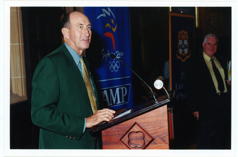 Olympic Runner Herb Elliott Speaks at Sydney Olympics Event in MacLaurin Hall