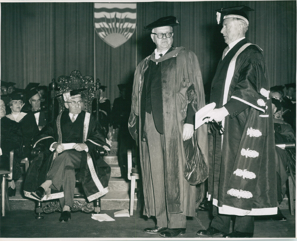 Conferring of Honorary Degree (LL.D.) upon Sir Stephen Roberts at the University of British Columbia