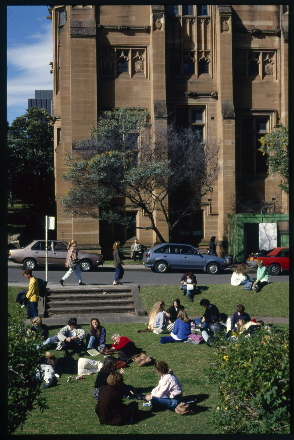 Students in the Isabel Fidler Memorial Garden