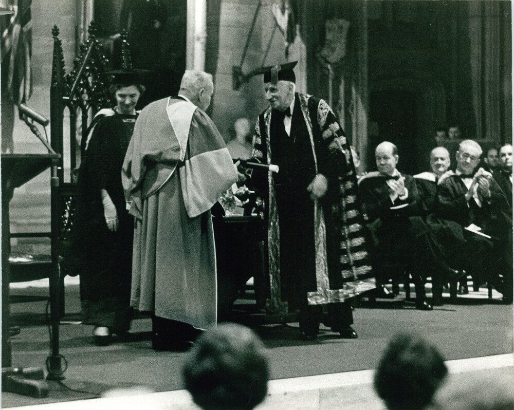 Conferring of Honorary Degree of Doctor of Letters Upon the Chancellor Emeritus Sir Charles Bickerton Blackburn
