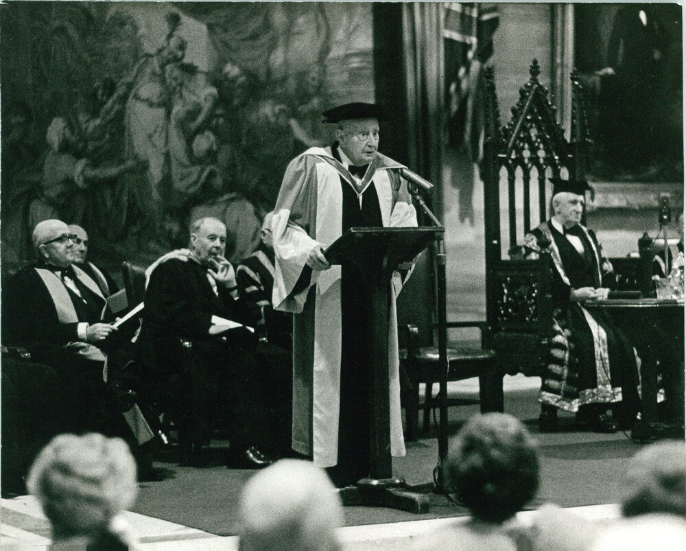 Conferring of Honorary Degree of Doctor of Letters Upon the Chancellor Emeritus Sir Charles Bickerton Blackburn