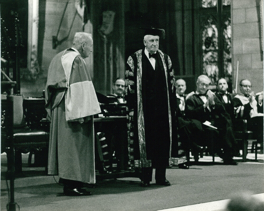 Conferring of Honorary Degree of Doctor of Letters Upon the Chancellor Emeritus Sir Charles Bickerton Blackburn