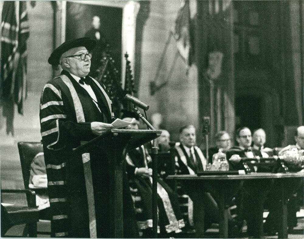 Conferring of Honorary Degree of Doctor of Letters Upon the Chancellor Emeritus Sir Charles Bickerton Blackburn