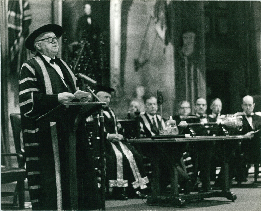 Conferring of Honorary Degree of Doctor of Letters Upon the Chancellor Emeritus Sir Charles Bickerton Blackburn