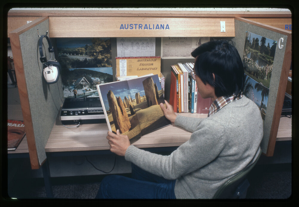 Student in Language Laboratory