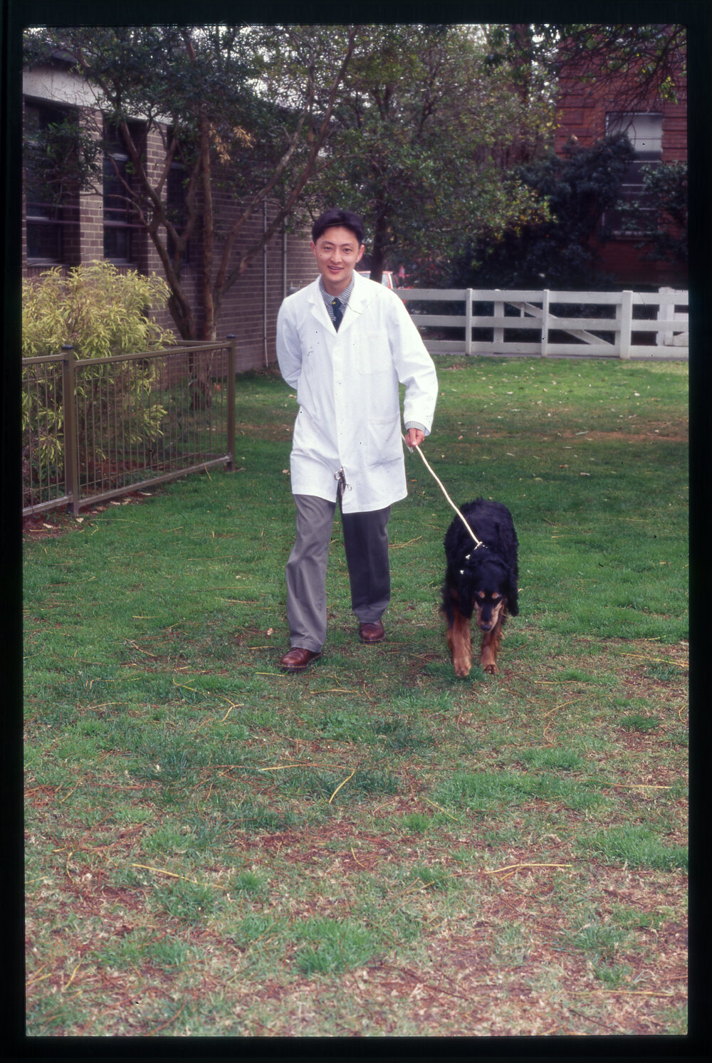 Veterinary Clinic Student with Dog