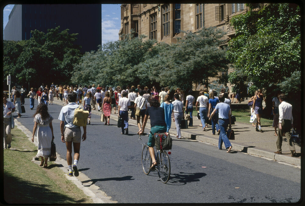 Students Walking Between Lectures on Manning Road