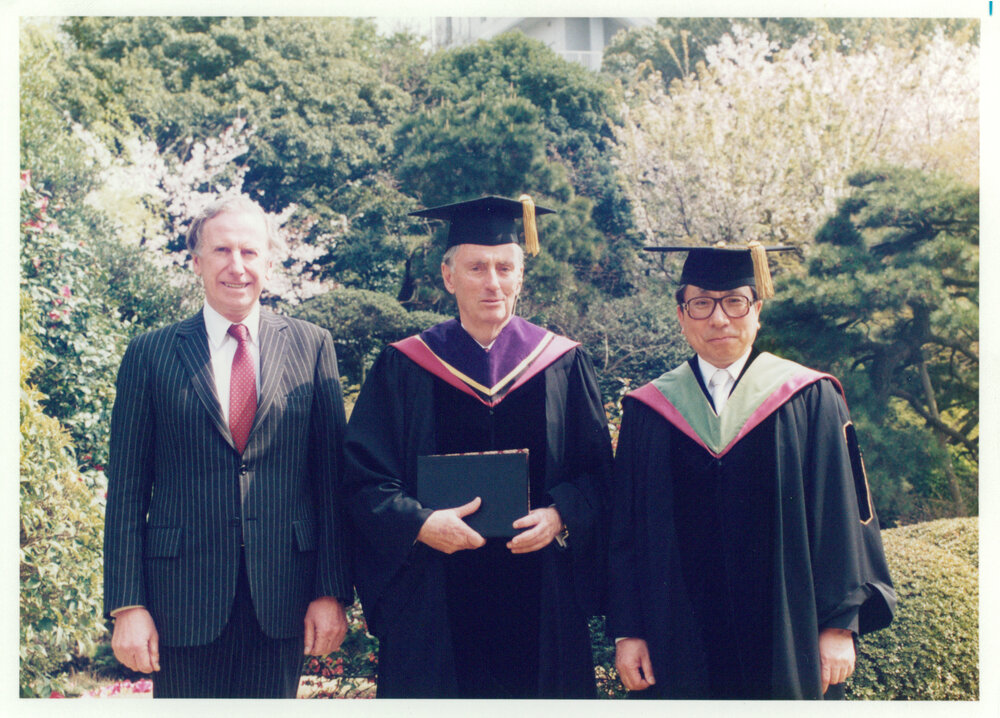 Honorary Degree Conferred Upon John Manning Ward by Waseda University, Japan