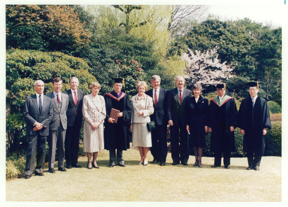 Honorary Degree Conferred Upon John Manning Ward by Waseda University, Japan