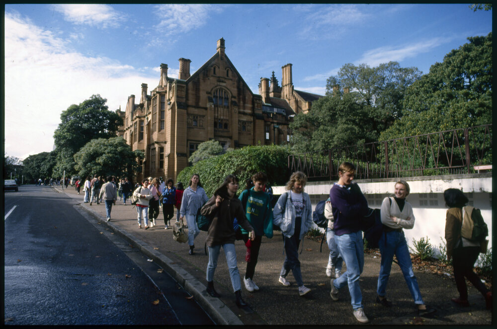 Students Walking on Manning Road