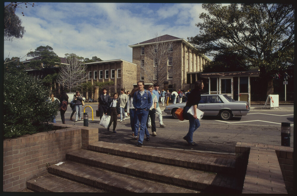 Students Between Lectures at Merewether Building