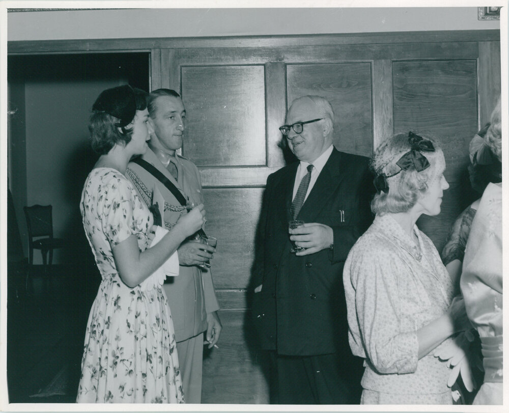 Inauguration of Post-Graduate Medical Foundation, Vice-Chancellor Roberts Speaking with Guests