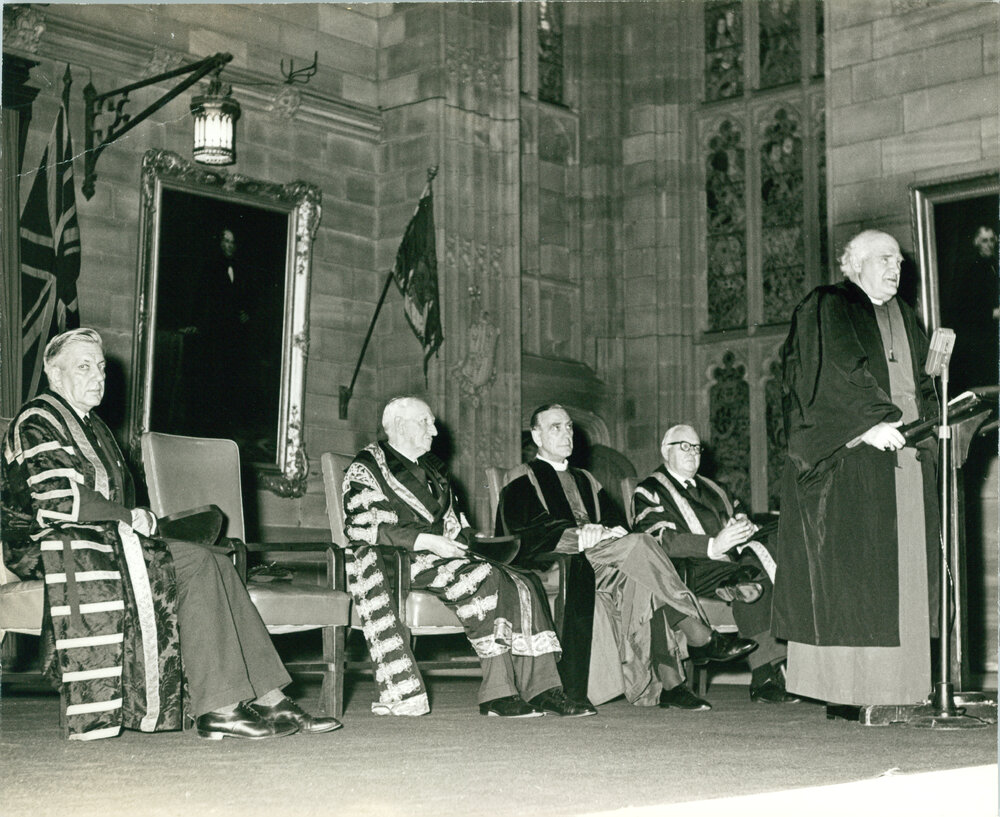 Lecture in the Great Hall during Visit of the Archbishop of Canterbury