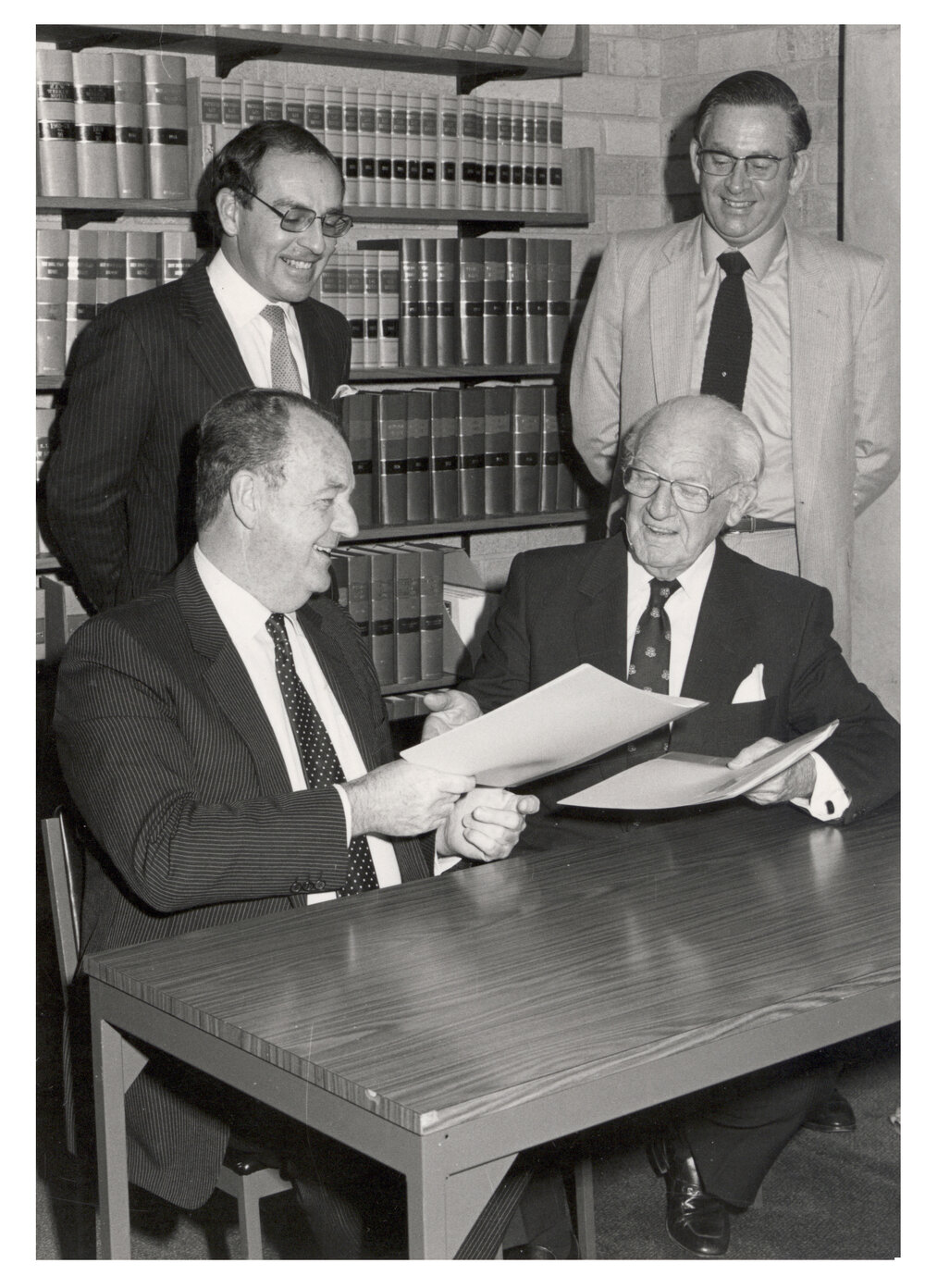 Mr Claude Schoffel, Managing Partner Of Allen, Allen And Hemsley With The Chancellor, Sir Hermann Black