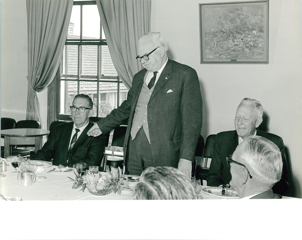 Stephen Henry Roberts Speaking at the Retirement of Mr J.C. Bongers, Accountant of University