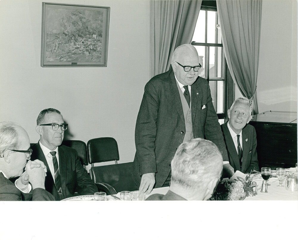 Stephen Henry Roberts Speaking at the Retirement of Mr J.C. Bongers, Accountant of University