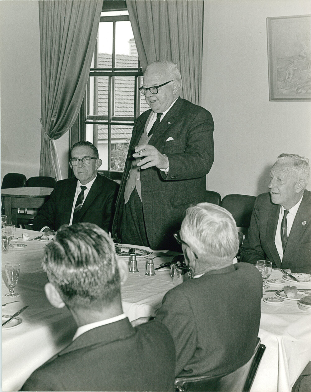 Stephen Henry Roberts Speaking at the Retirement of Mr J.C. Bongers, Accountant of University